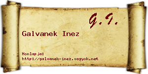 Galvanek Inez névjegykártya