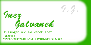 inez galvanek business card